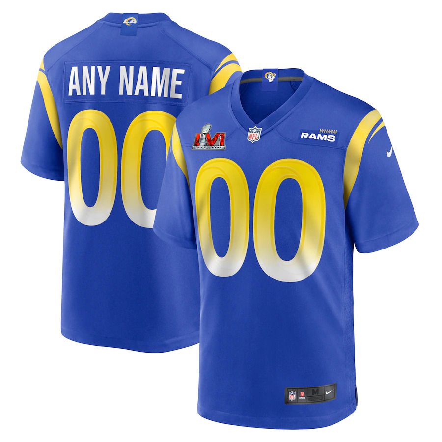 Men Los Angeles Rams Nike Royal Super Bowl LVI Game Custom NFL Jersey->los angeles rams->NFL Jersey
